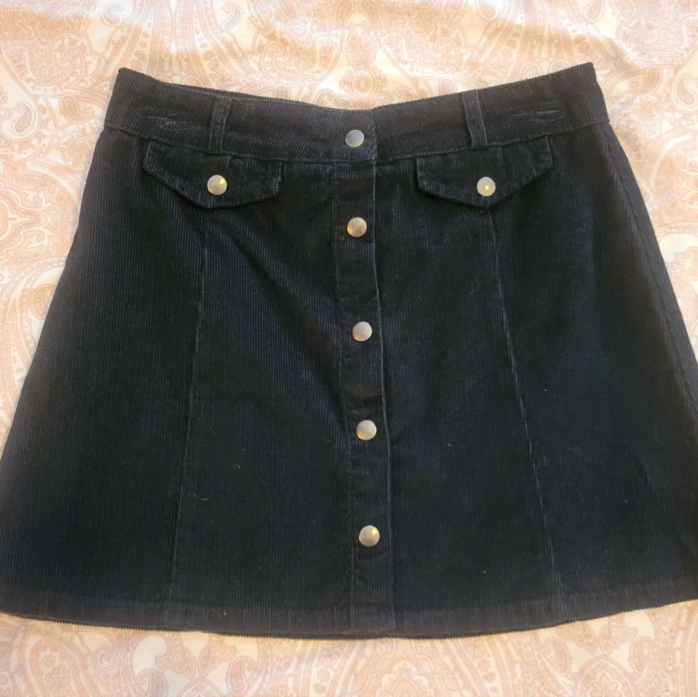 BDG Urban Outfitters corduroy skirt black